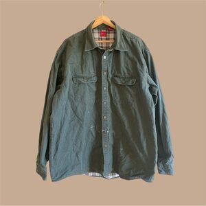 Arrow‎ Men’s UTILITY TRUCKER JACKET SIZE XL TALL Lined Khaki Green Shacket
